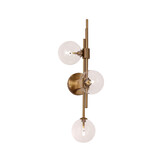 Wandlamp Maxime helder glas | 3 lichts - Goud