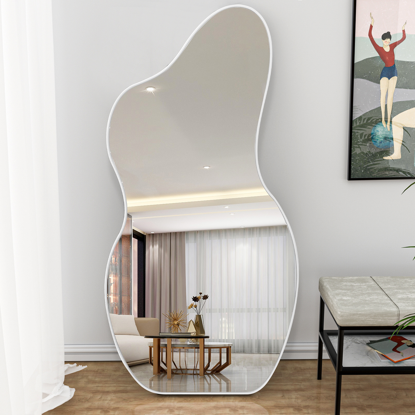 Organische spiegel wit