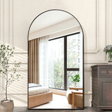 Boogspiegel Zwart 100x180 cm - Staand- en Hangsysteem