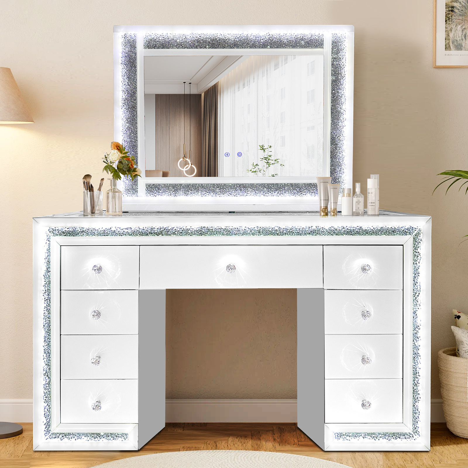 Kaptafel set Princess - Wit - LED