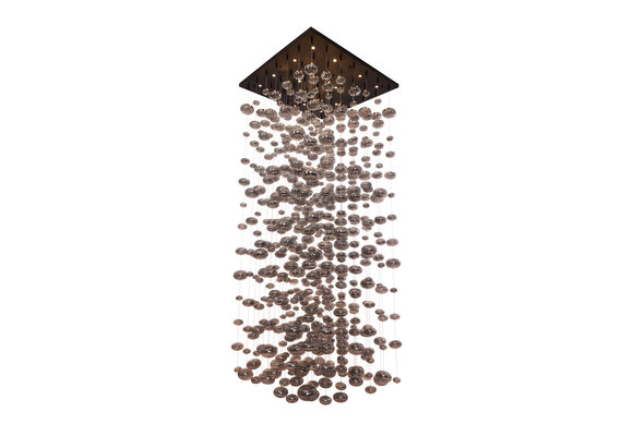 Videlamp Bubbles Smoke glas D100 x H250 cm