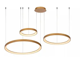 Design hanglamp Rings - Goud incl. Led