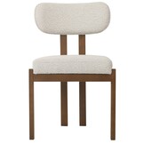 Eetkamerstoel Trisano Bouclé Teddy stof - Walnoot