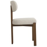 Eetkamerstoel Trisano Bouclé Teddy stof - Walnoot