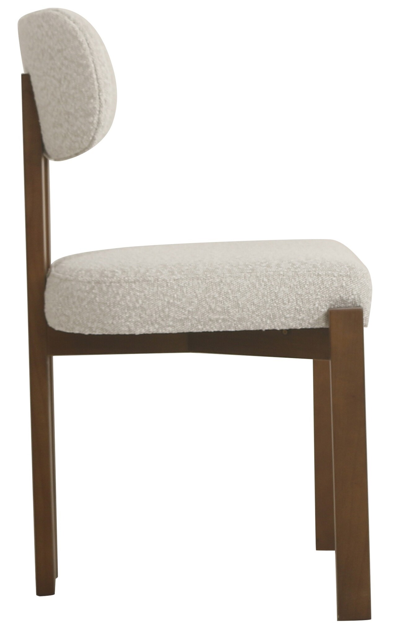 Eetkamerstoel Trisano Bouclé Teddy stof - Walnoot