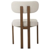 Eetkamerstoel Trisano Bouclé Teddy stof - Walnoot