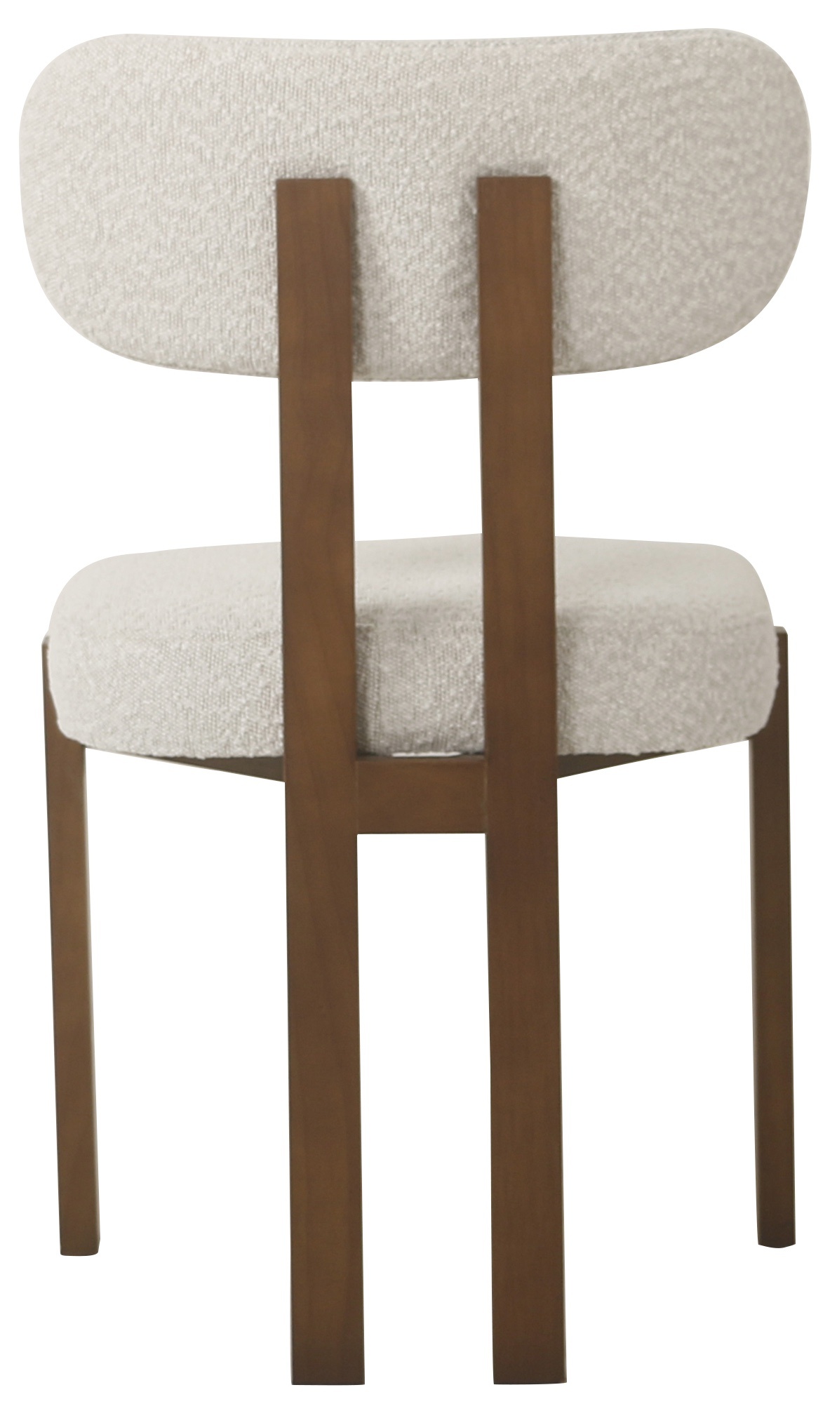 Eetkamerstoel Trisano Bouclé Teddy stof - Walnoot