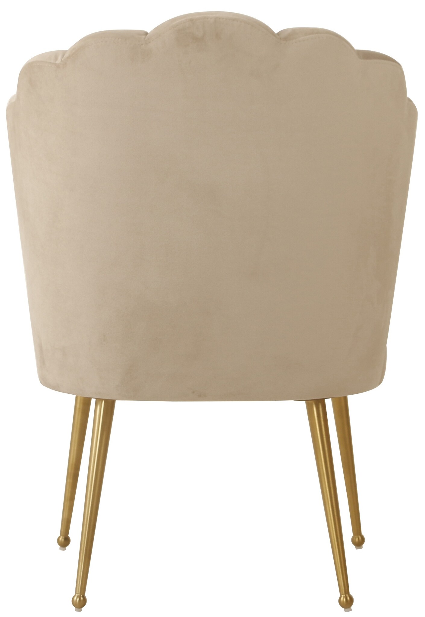 Schelp stoel Lyon Velvet Taupe / Gold