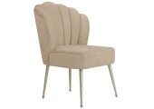Schelp stoel Lyon Velvet Taupe / Zilver