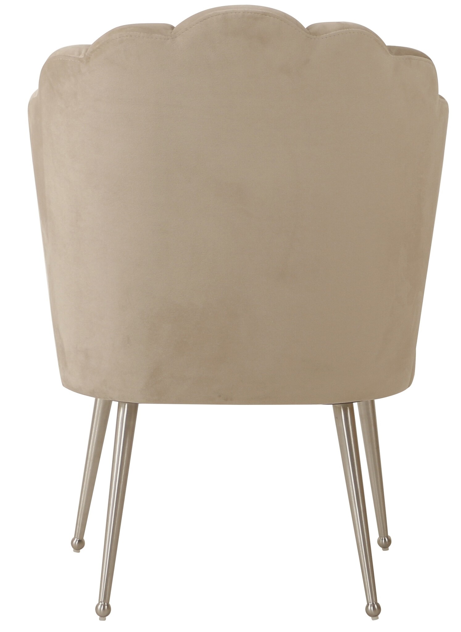 Schelp stoel Lyon Velvet Taupe / Zilver