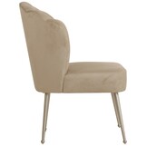 Schelp stoel Lyon Velvet Taupe / Zilver
