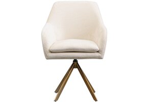 Draaistoel Mercure - Wit Chenille