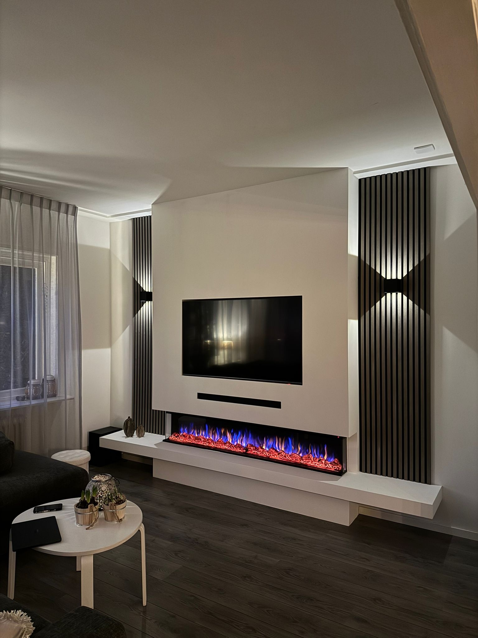 Elektrische Sfeerhaard Fiamme - 3 zijdig - inbouwhaard / cinewall haard