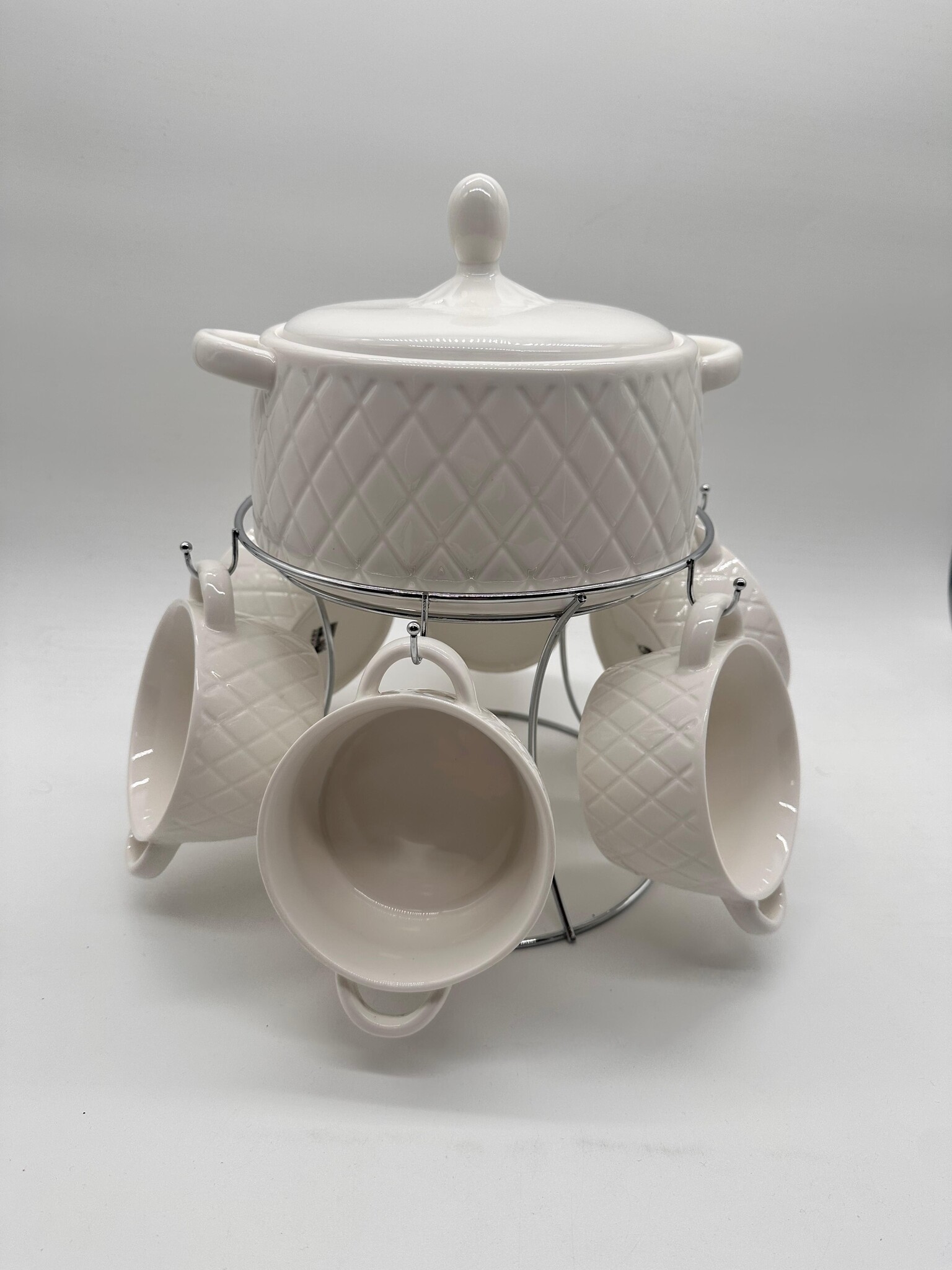 Soepset Pineapple – 8-delig | Luxe Soepservies met Standaard