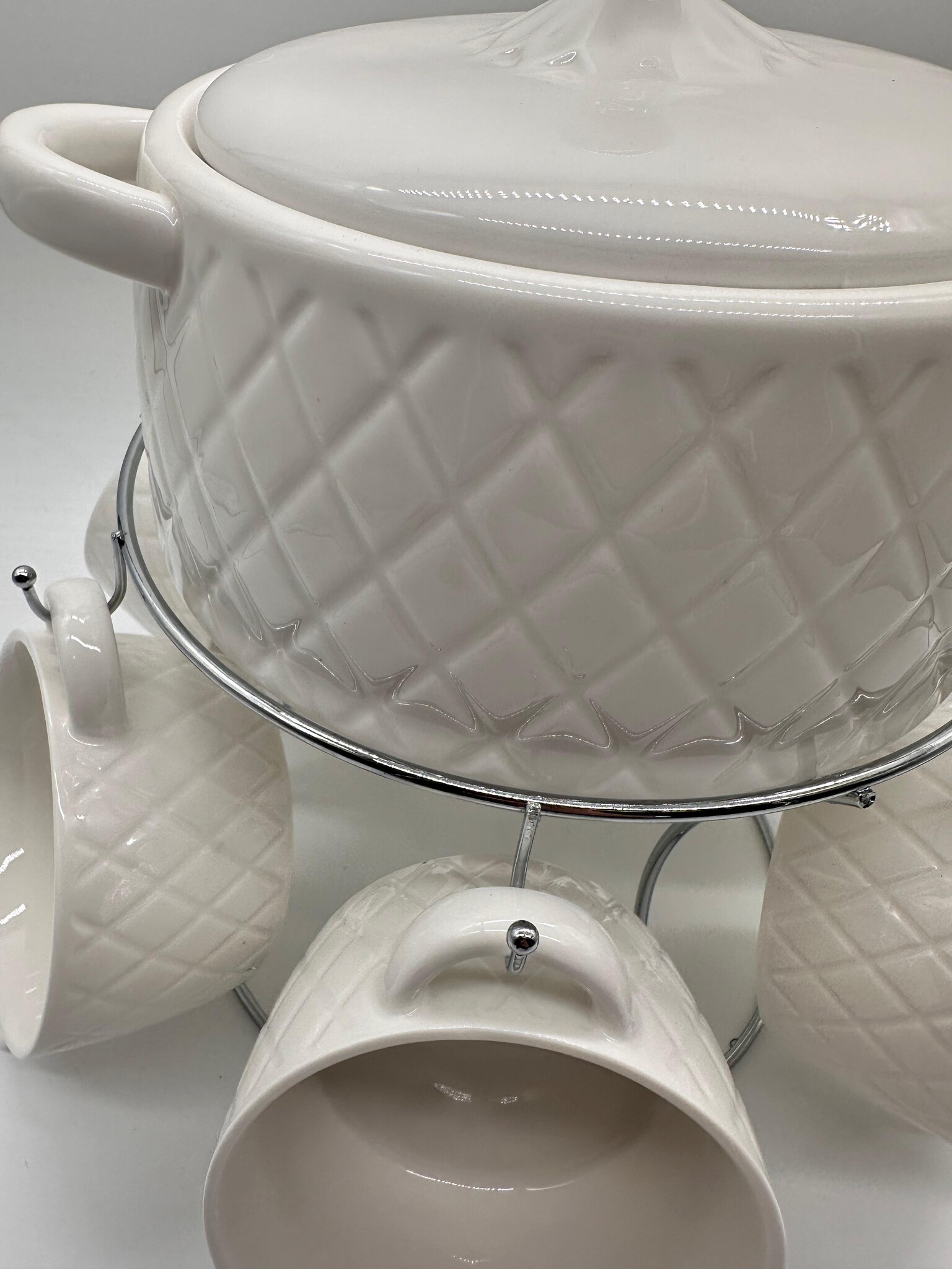 Soepset Pineapple – 8-delig | Luxe Soepservies met Standaard