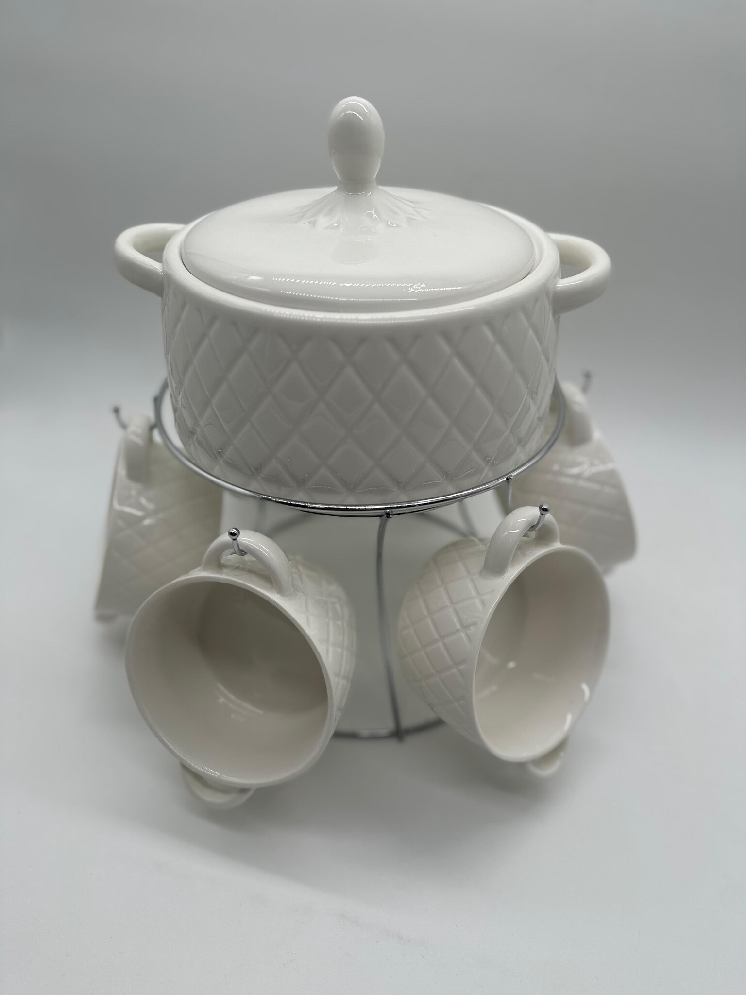 Soepset Pineapple – 8-delig | Luxe Soepservies met Standaard