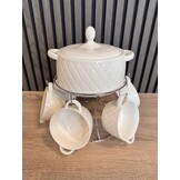 Soepset Pineapple – 8-delig | Luxe Soepservies met Standaard