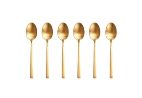 Luxe Lepelset – 6-delig | Goud RVS