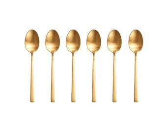 Luxe Lepelset – 6-delig | Goud RVS