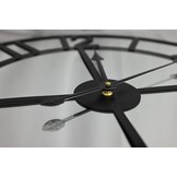 Luxe Wandklok Spiegelglas | Zwart Metaal 60 cm