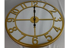 Luxe Wandklok Spiegelglas | Goud Metaal 60 cm