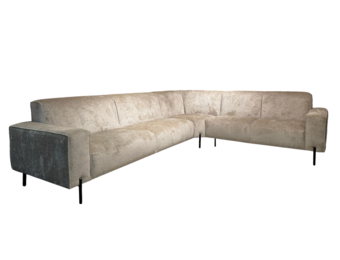 Hoekbank Divano Licht taupe - Pocketvering