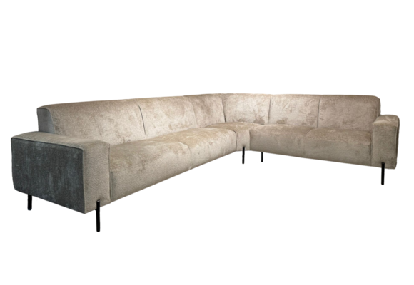 Hoekbank Divano Licht taupe - Pocketvering