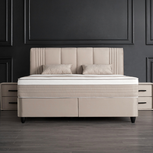 Boxspring Belicia - beige - incl. matras