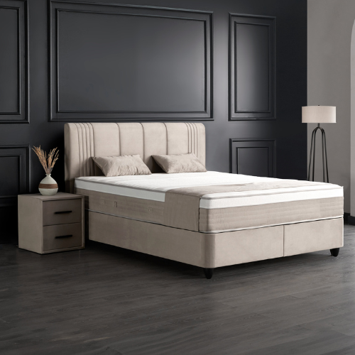 Boxspring Belicia - beige - incl. matras