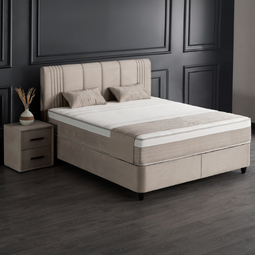 Boxspring Belicia - beige - incl. matras