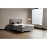 Boxspring Belicia - grijs - incl. matras