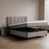 Boxspring Belicia - grijs - incl. matras