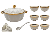 Soep Set Diamond - Wit/Goud