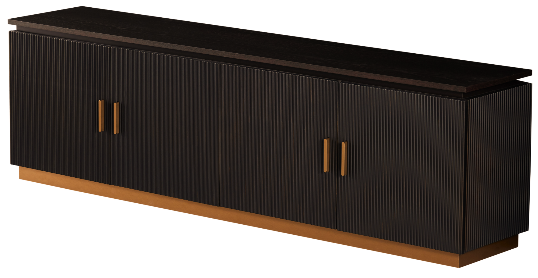 Tv-meubel Woodville | Bruin Eiken Fineer - 200 x 40 cm