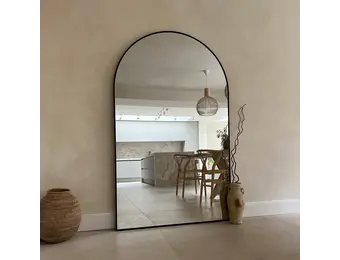 Boogspiegel Zwart 100x180