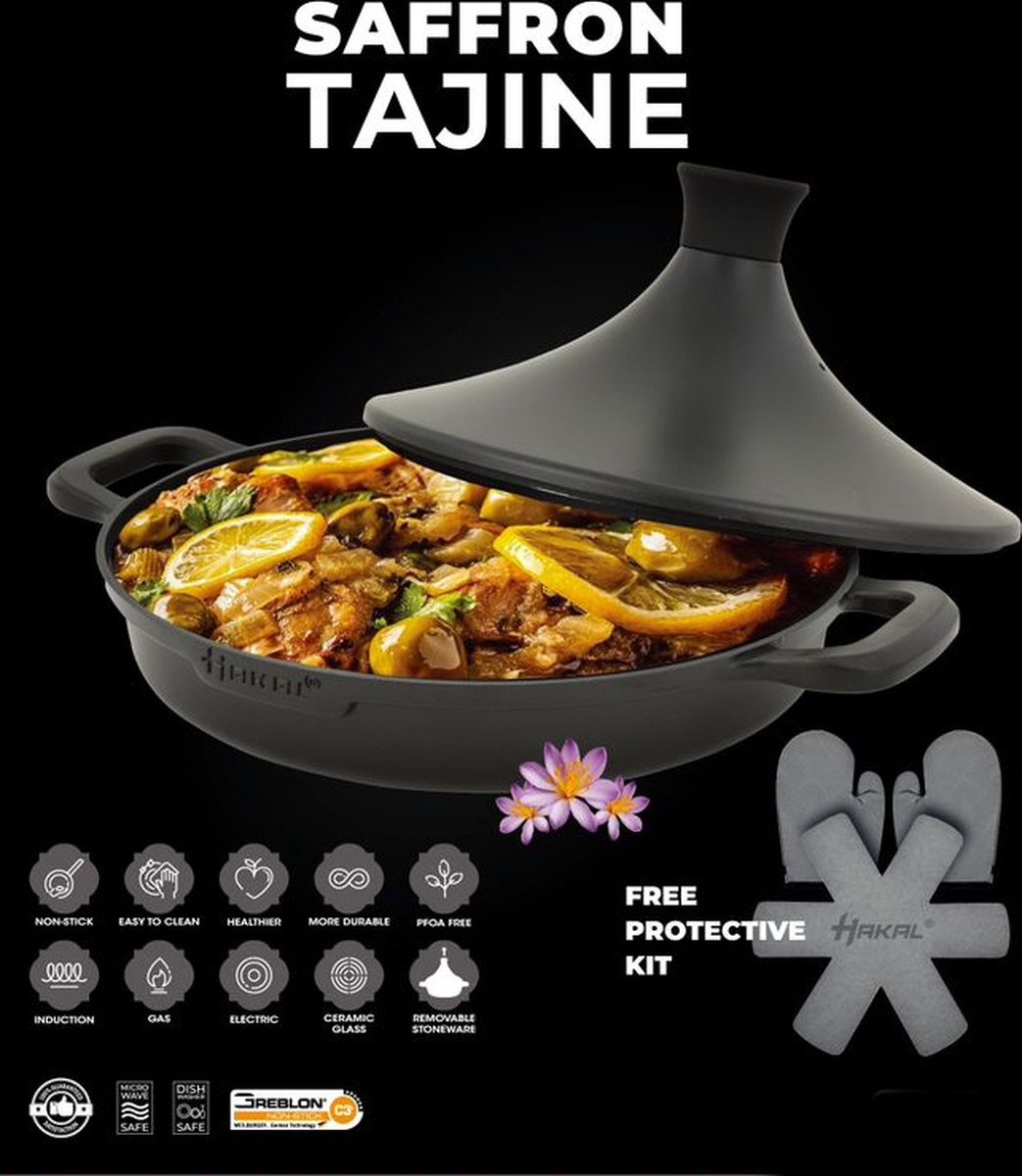 Tajine Pan Saffron - Zwart - 30 cm
