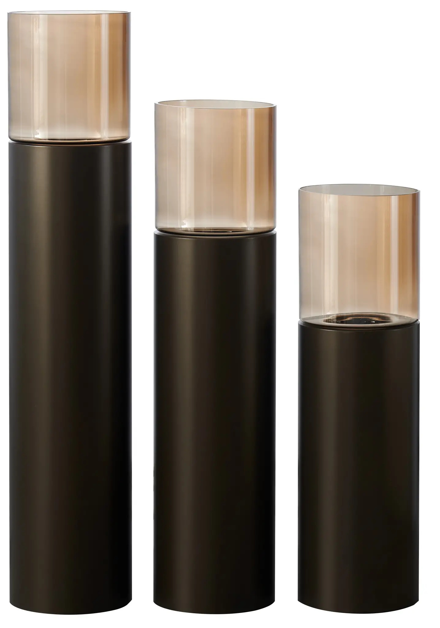 Luxe Windlicht op pilaar Bruin - 110 cm