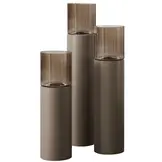 Luxe Windlicht op pilaar Champagne - 3 stuks: H90 + H110 + H130 cm