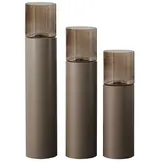 Luxe Windlicht op pilaar Champagne - 3 stuks: H90 + H110 + H130 cm