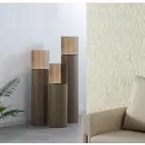 Luxe Windlicht op pilaar Champagne - 110 cm