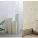 Luxe Windlicht op pilaar Crème - 3 stuks: H90 + H110 + H130 cm