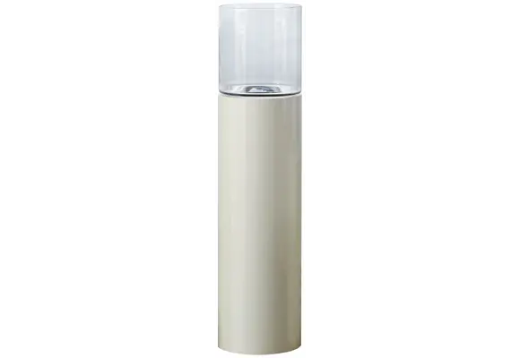 Luxe Windlicht op pilaar Crème - 110 cm