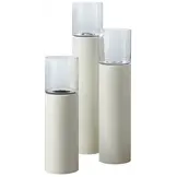 Luxe Windlicht op pilaar Crème - 90 cm