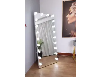 Hollywood passpiegel 70 x 170 cm - Wit