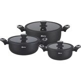 Pannenset 13-delig | Zwart - Inductiebestendig
