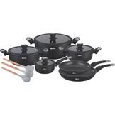 Pannenset 13-delig | Zwart - Inductiebestendig