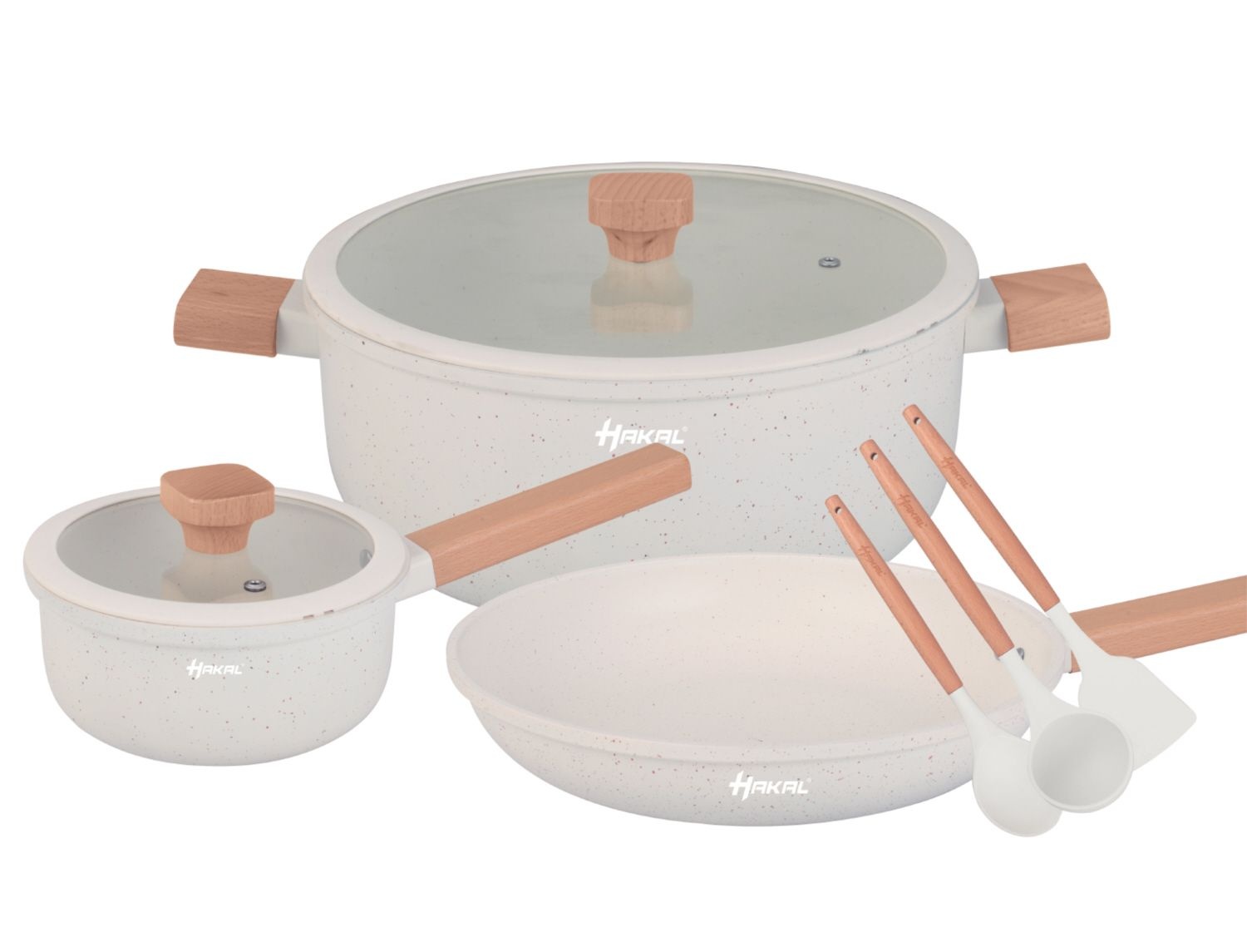 Pannenset 13-delig | Creme - Inductiebestendig