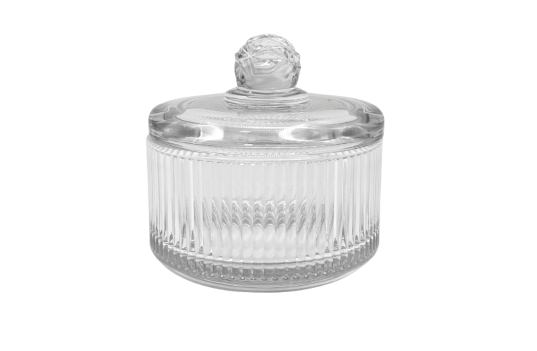 Glazen Bewaarpot Lines - Ø 10,5 cm