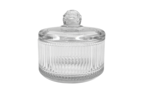 Glazen Bewaarpot Lines - Ø 10,5 cm