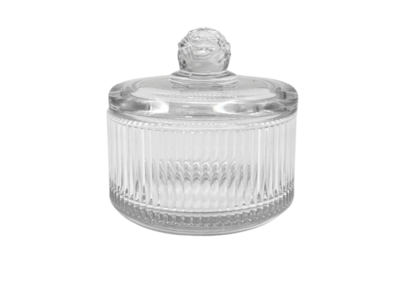 Glazen Bewaarpot Lines - Ø 10,5 cm